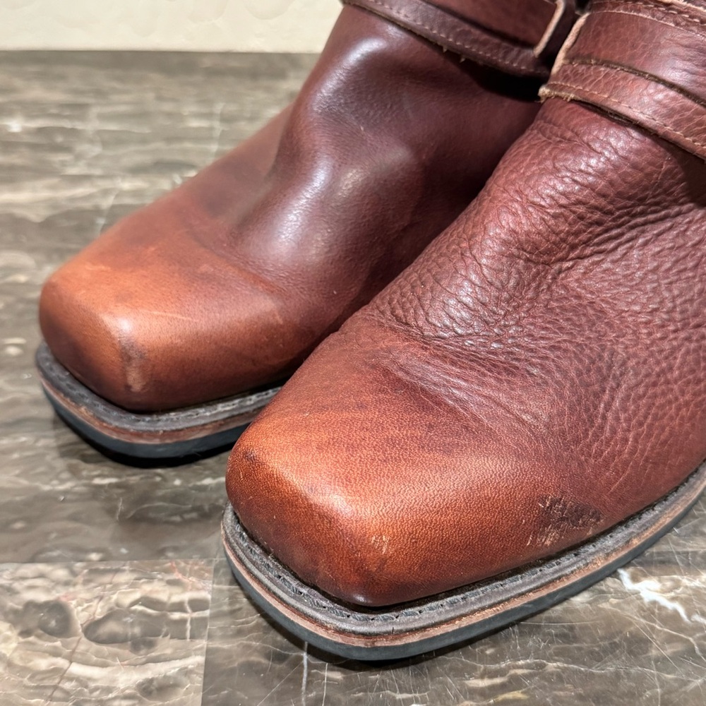 Frye Belted Leather Harness Boots - Picture 5 of 11